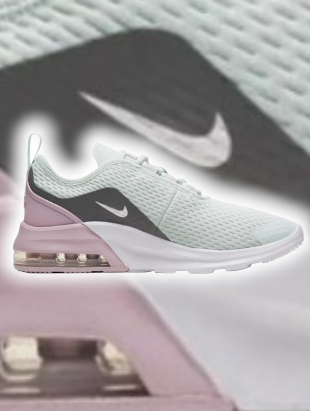 (EUC) Nike® Air Max Motion II "Grey Pink" Big Kid Shoes - Size 5 Youth